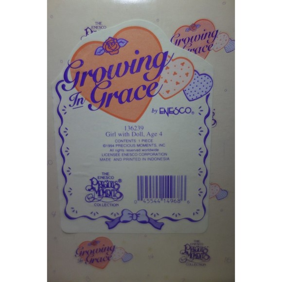 Precious Moments Growing in Grace Age 4 Blonde Girl with Doll 1994 - 136239 - Picture 7 of 12